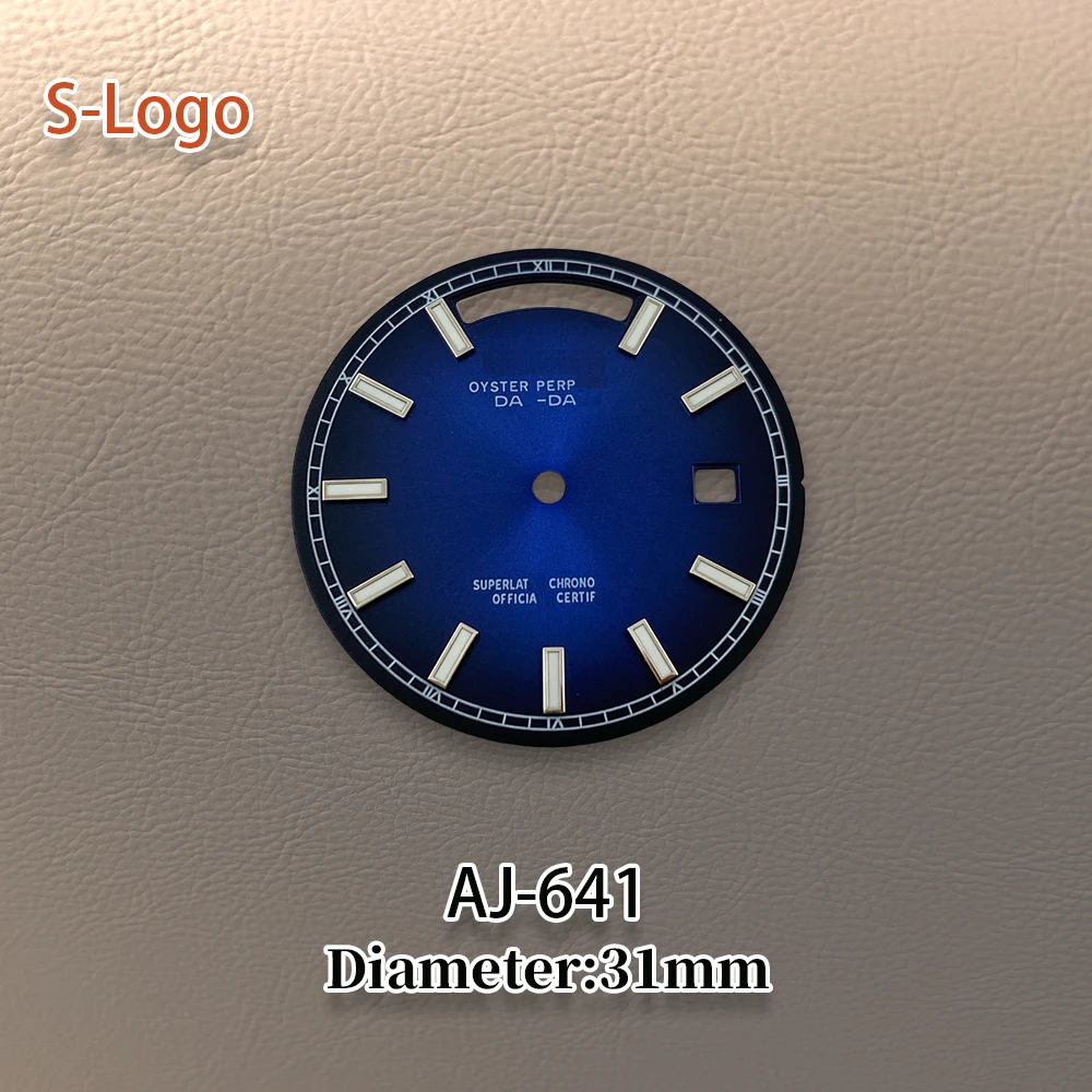 Quadrante verde con logo S da 31 mm adatto per movimento 8285 verde luminoso accessori per la modifica dell'orologio di alta qualità strumenti di riparazione