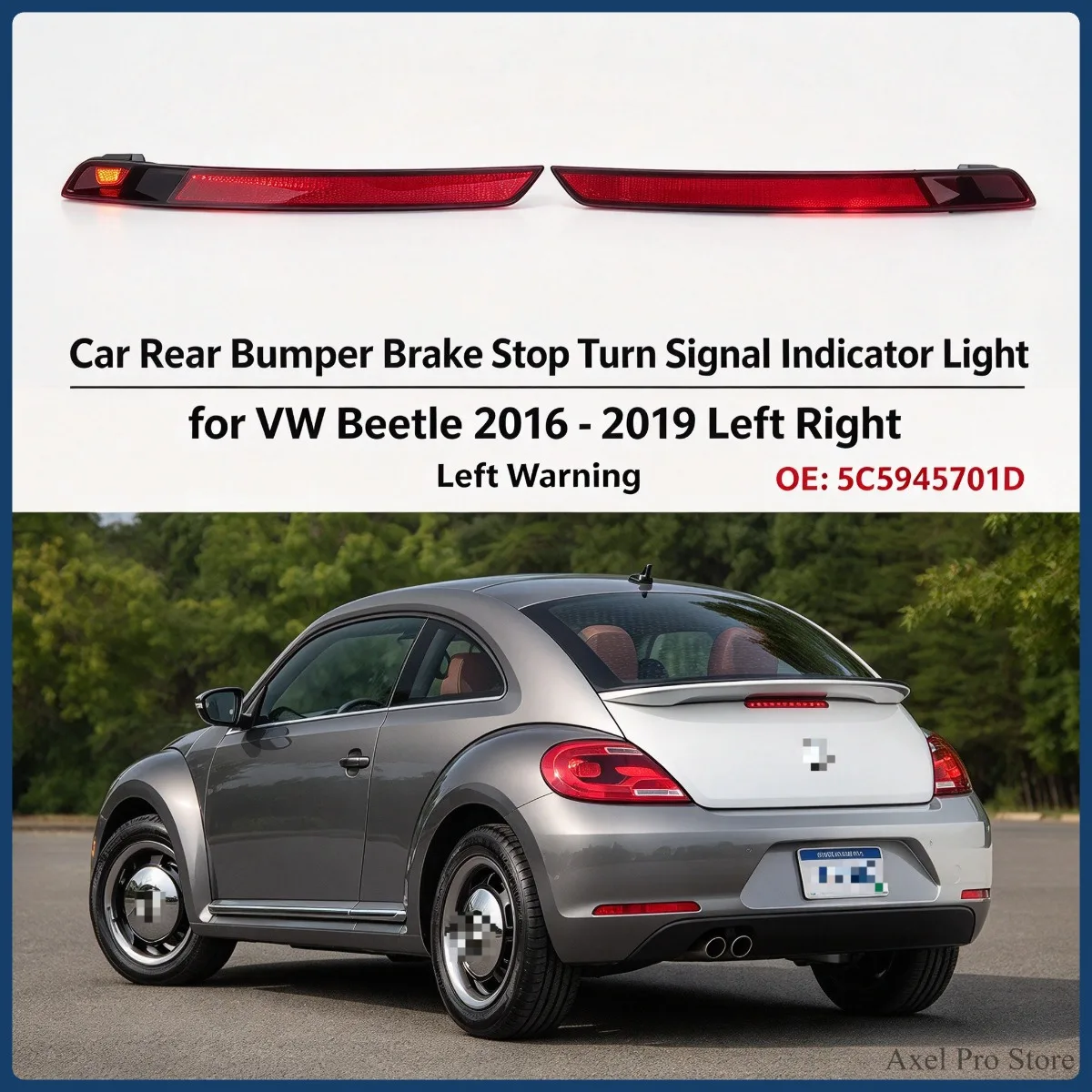 Car Rear Bumper Brake Stop Turn Signal Indicator Light for VW Beetle 2016 2017 2018 2019 Left Right Warning 5C5945701D