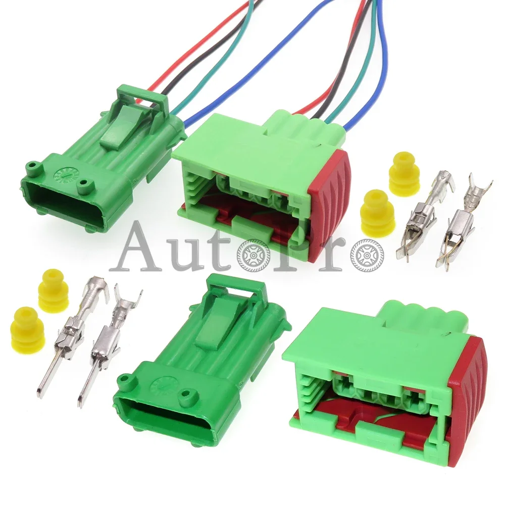 Комплект-из-4-контактного-разъема-для-кабеля-датчика-кислорода-с-клеммами-и-резиновыми-уплотнителями-для-peugeot-307-206-144998-6-185001-6