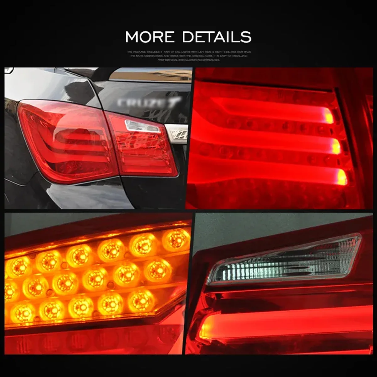 Car Light LED Taillights Assembly Rear 1th Gen J300 Tail Lamp Assembly 2010-2014 Tail light For Chevrolet Chevy Cruze