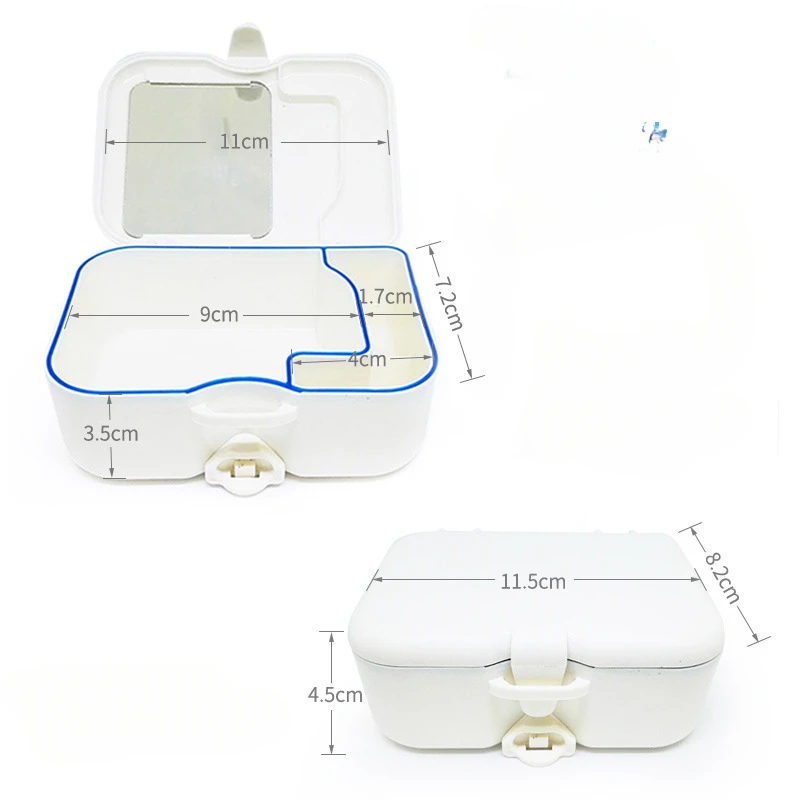 1Pcs Denture Cup Bath Box Mirror Belt Brushing Storage Box Slotted or Non Slotted Storage Box Retainer Case Dental Sleeve Tools