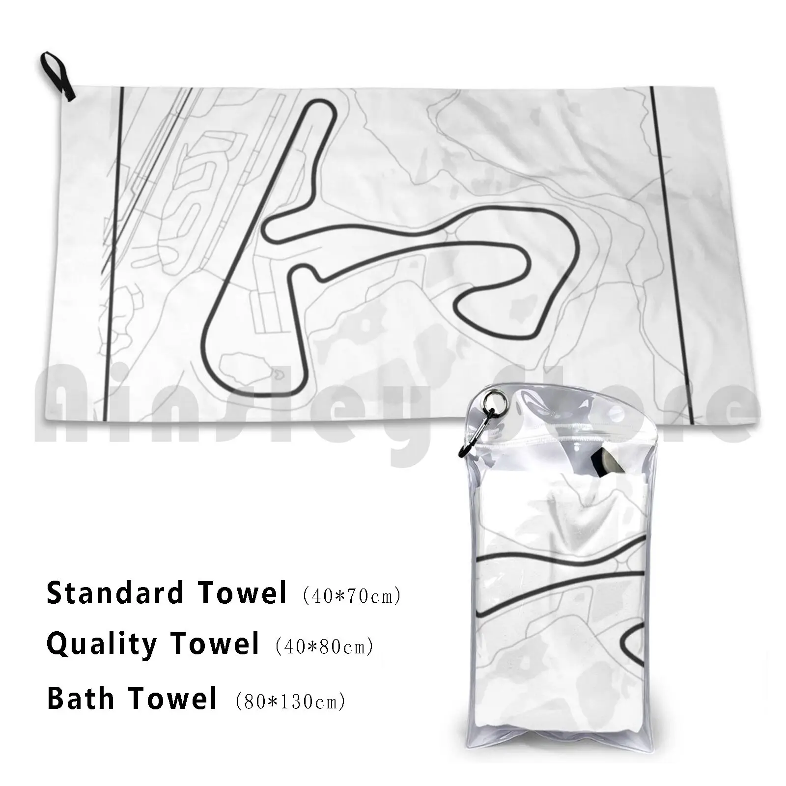 Zandvoort Circuit Beach Towel Quick Dry Quality Towel Zandvoort Circuit Racing Track Grand Prix Map Netherlands Dutch