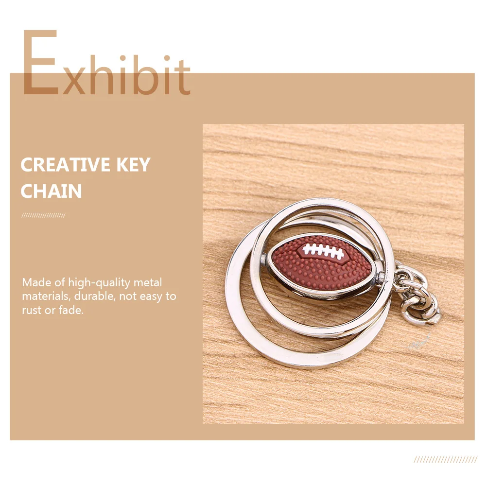 

4pcs Rotating Ball-Themed Metal Keychains Durable Rustproof Keychain Gift For Golfers Exquisite Accessories Creative Key Ring