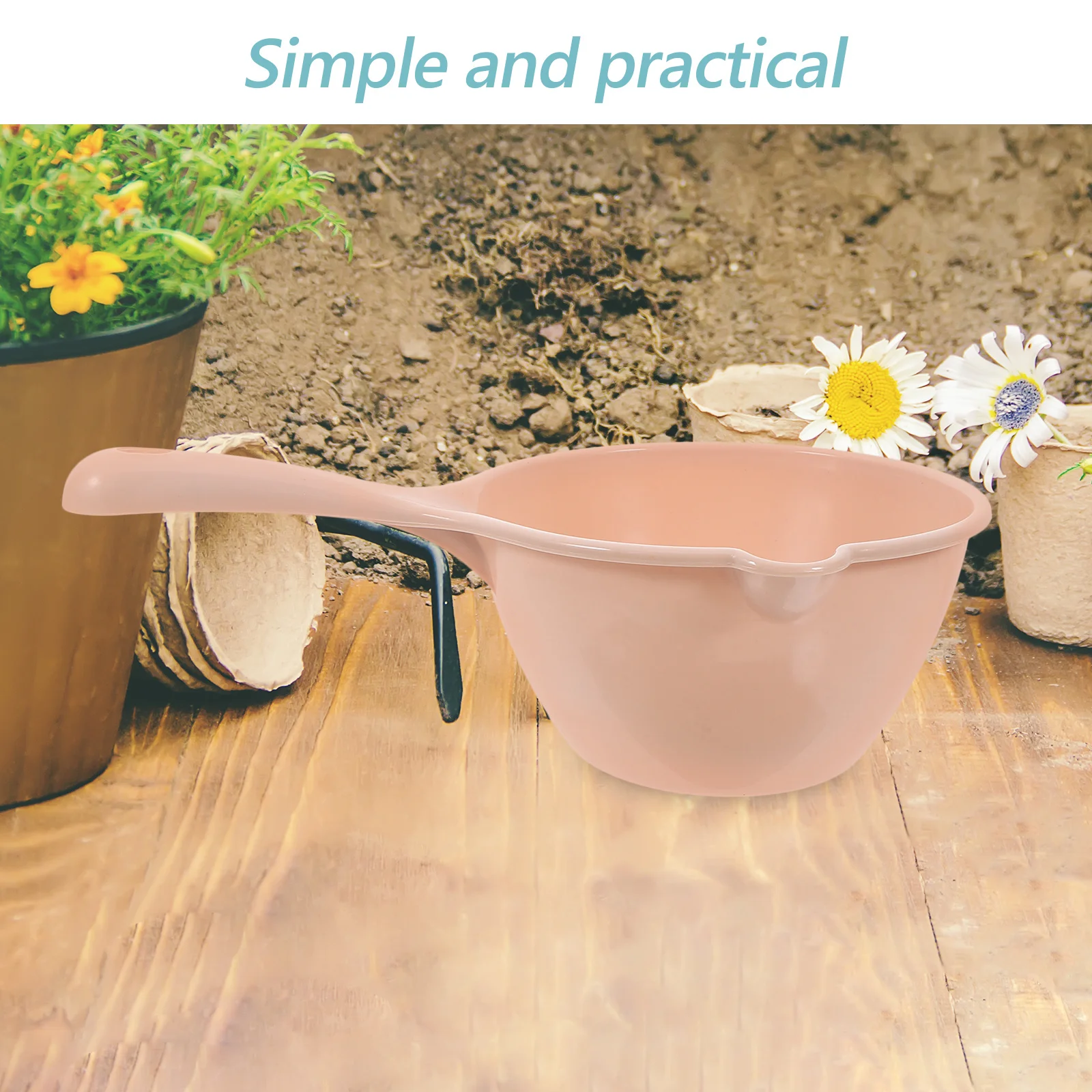 

2pcs Plastic Water Scoop Ladle Thick Bathing Spoon For Kitchen Bathroom Garden Plants Flower Watering Multi-Purpose Tool