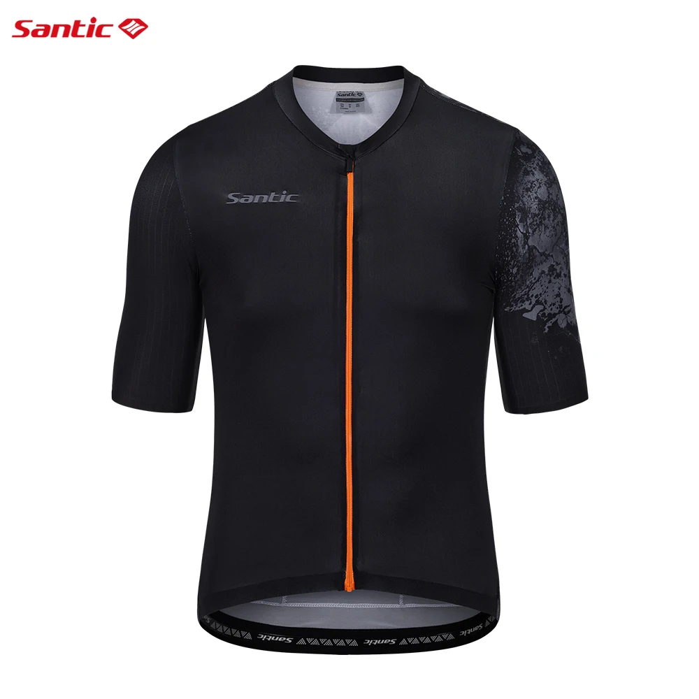Santic Men's Cycling Jersey Summer Short Sleeved Bicycle Shirts Outdoor Breathable Quick-Dry MTB/Road Sport Pro Bike Jersey Tops