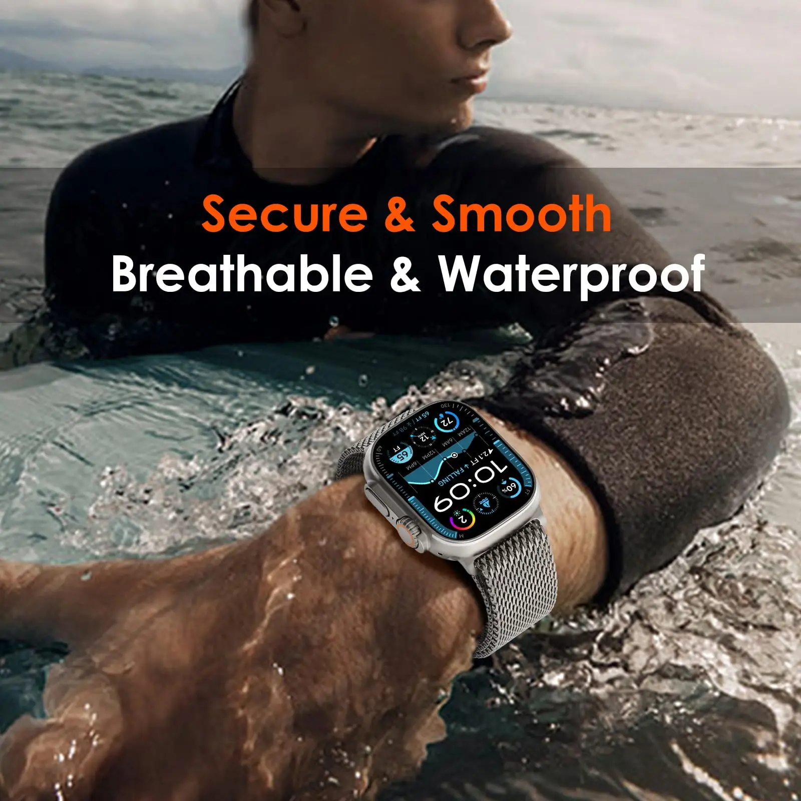 Milanese Loop Band for Apple Watch Ultra 2 3 49mm 46mm 42mm 45mm 44mm Parachute Buckle For iWatch Series 11 10 9 8 7 6 5SE Strap