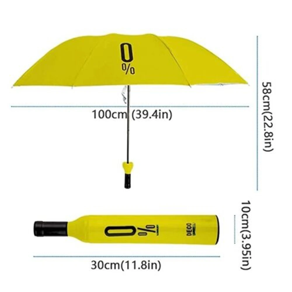 Folding Umbrella Anti Wind Mini Rain Umbrella Beautiful Car Gift  UV Protective Wine Bottle Umbrella with Holder