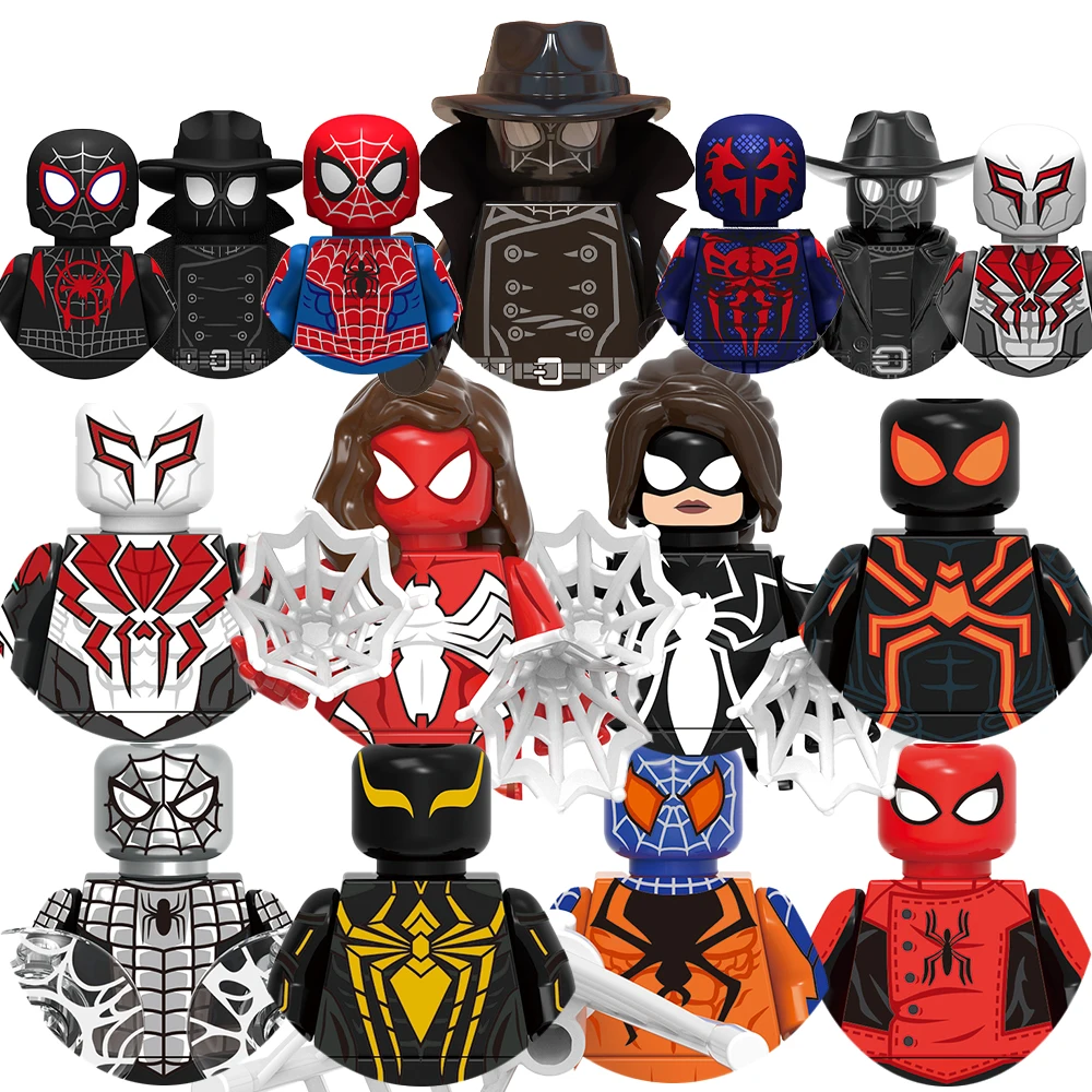 Image of 2026 World Legends Spider-Man Spider-Girl Noir Bausteine Mini-Figuren Pädagogisches DIY-Spielzeug