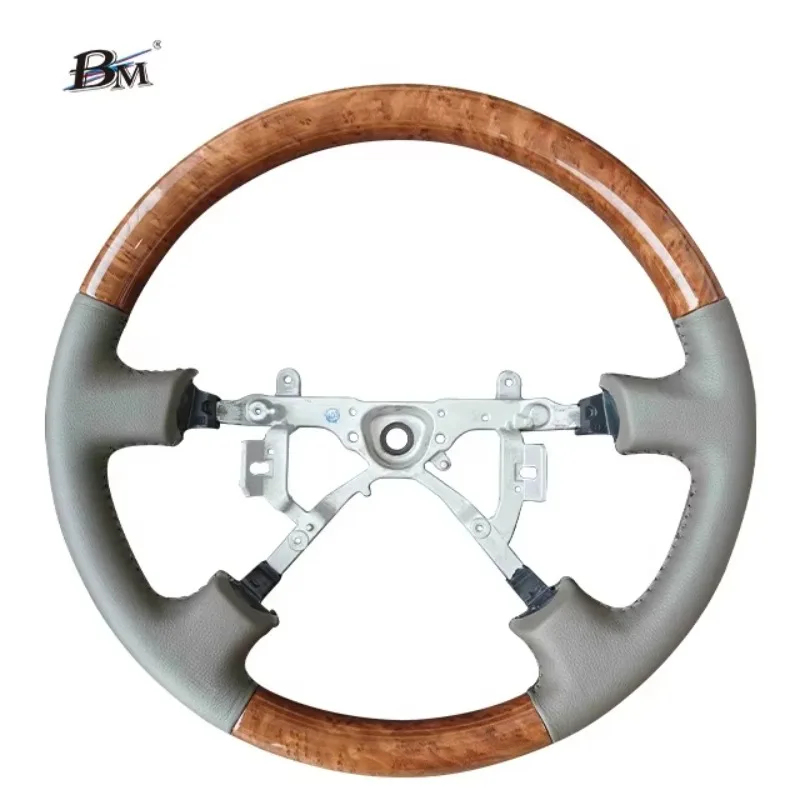 for Toyota Land Cruiser FJ100 1998 1999 2000 2001 2002 Interior Accessories Sport Wooden Steering Wheels for Cars！！