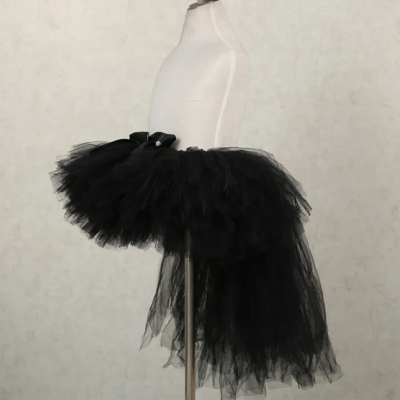 Gonna Tutu nera per ragazze con treno festa di carnevale Fluffy Tulle Girls gonne bambini Halloween Unicorn Costume Toddler Baby Tutus Set