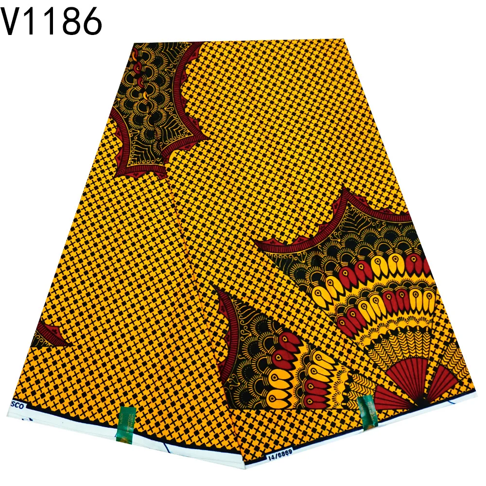 High Quality African Super Wax Print Fabric 6yards Nigeria Tissu Pagne Sew Guaranteed Real Ankara Holland Batik Cloth 100%Cotton