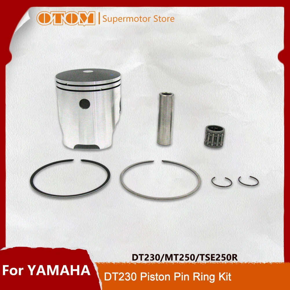 

Motorcycle Accessories Piston Ring Pin Connecting Rod Bearing Kit For YAMAHA DT230 LONCIN MT250 TSE250R 2T Water-Cooled Engine