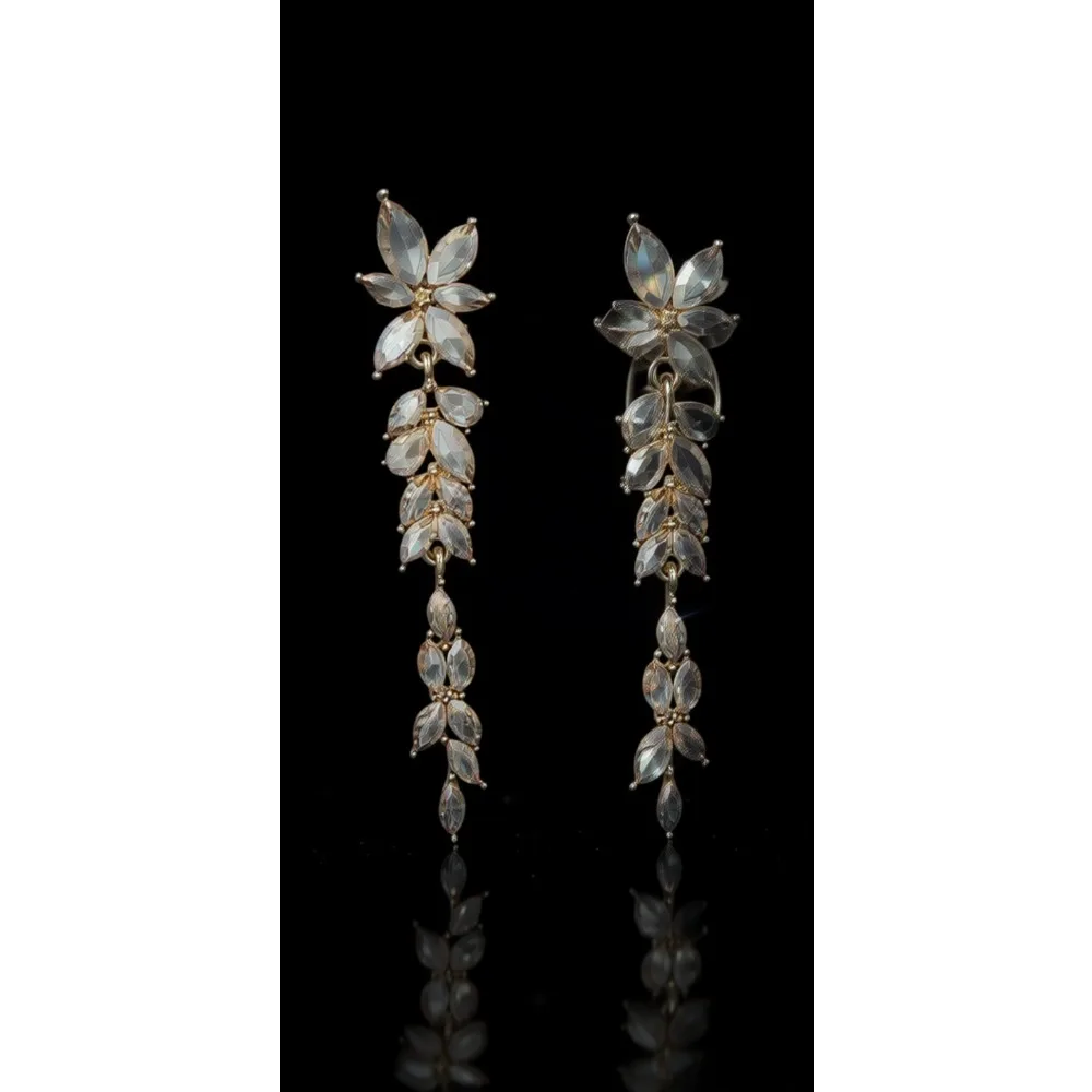 

Длинные серьги-подвески с кристаллами и стразами в форме маркизы, свадебные, для подружек невесты, для выпускного вечера, для вечеринок, блестящие