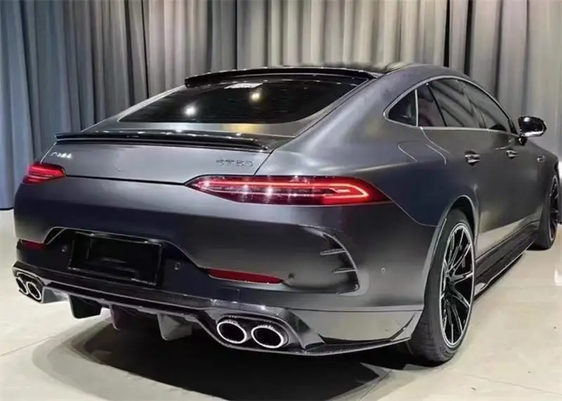 لمرسيدس بنز AMG GT43 GT50 GT53 2019 2020 2021 2022 2023 ReaI ألياف الكربون الوفير الخلفي الشفة المفسد عدة #2