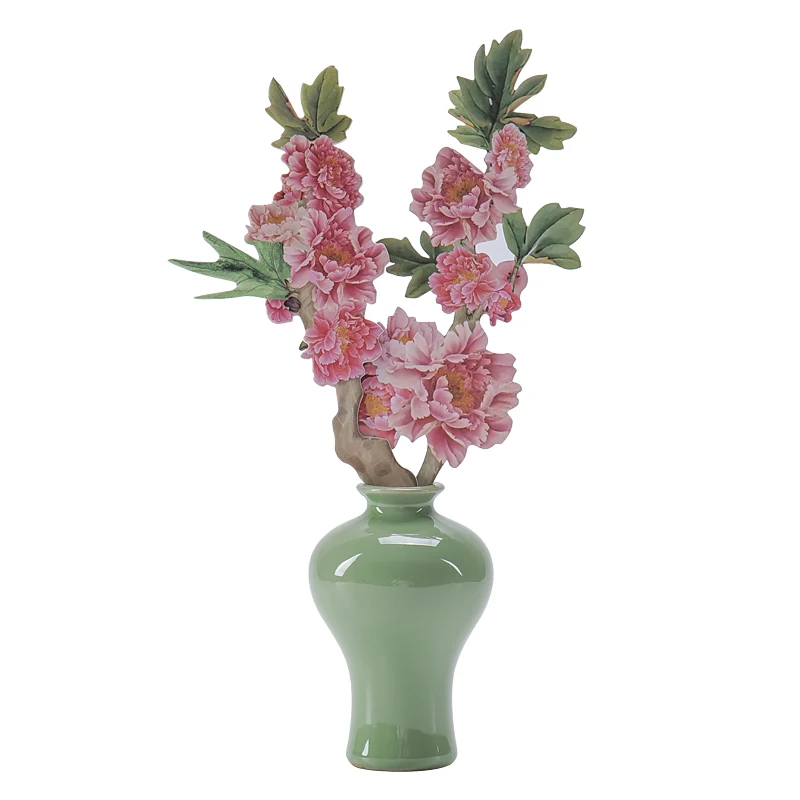 

Chinese-style aromatherapy ornament ceramic beauty green bottle loose fragrance tablets lasting fragrance bedroom living room