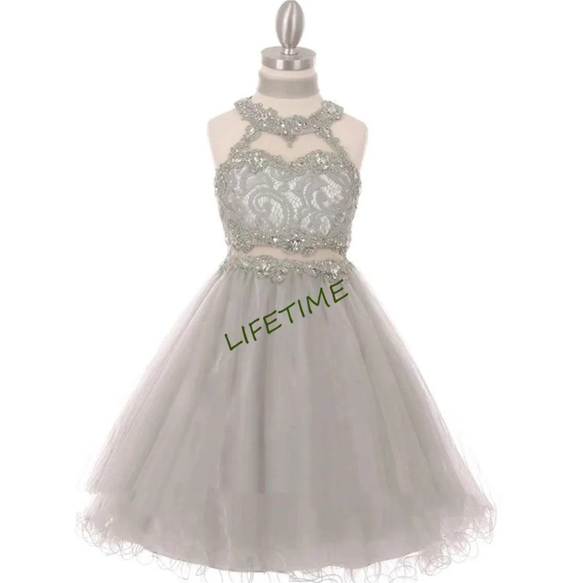 2023 Flower Girl Dresses Elegant Princess Satin Ball Gown For Kids Birthday Party Dress Simple Bow First Communion Dress