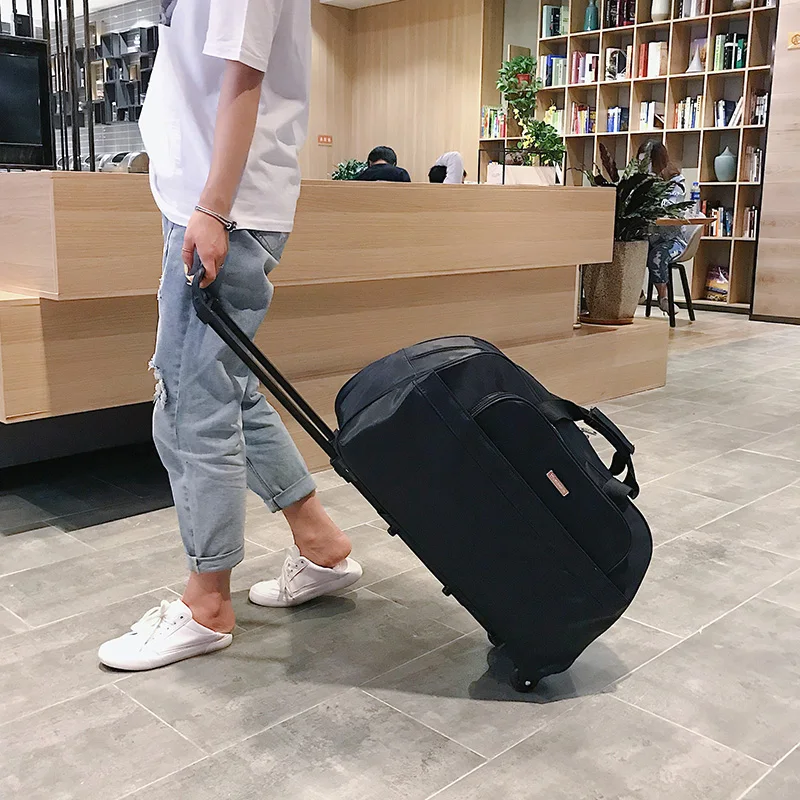 

ort Trip Waterproof Foldable Lage Bag ex Handbag Large Capaci Carry-On Suitcase Nylon Material Faionable Trend