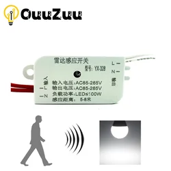 Interruptor de Sensor infrarrojo automático, módulo de Sensor de movimiento de cuerpo de Radar de microondas PIR, 110V, 220V, CA 50Hz, soporte de alta calidad, envío directo