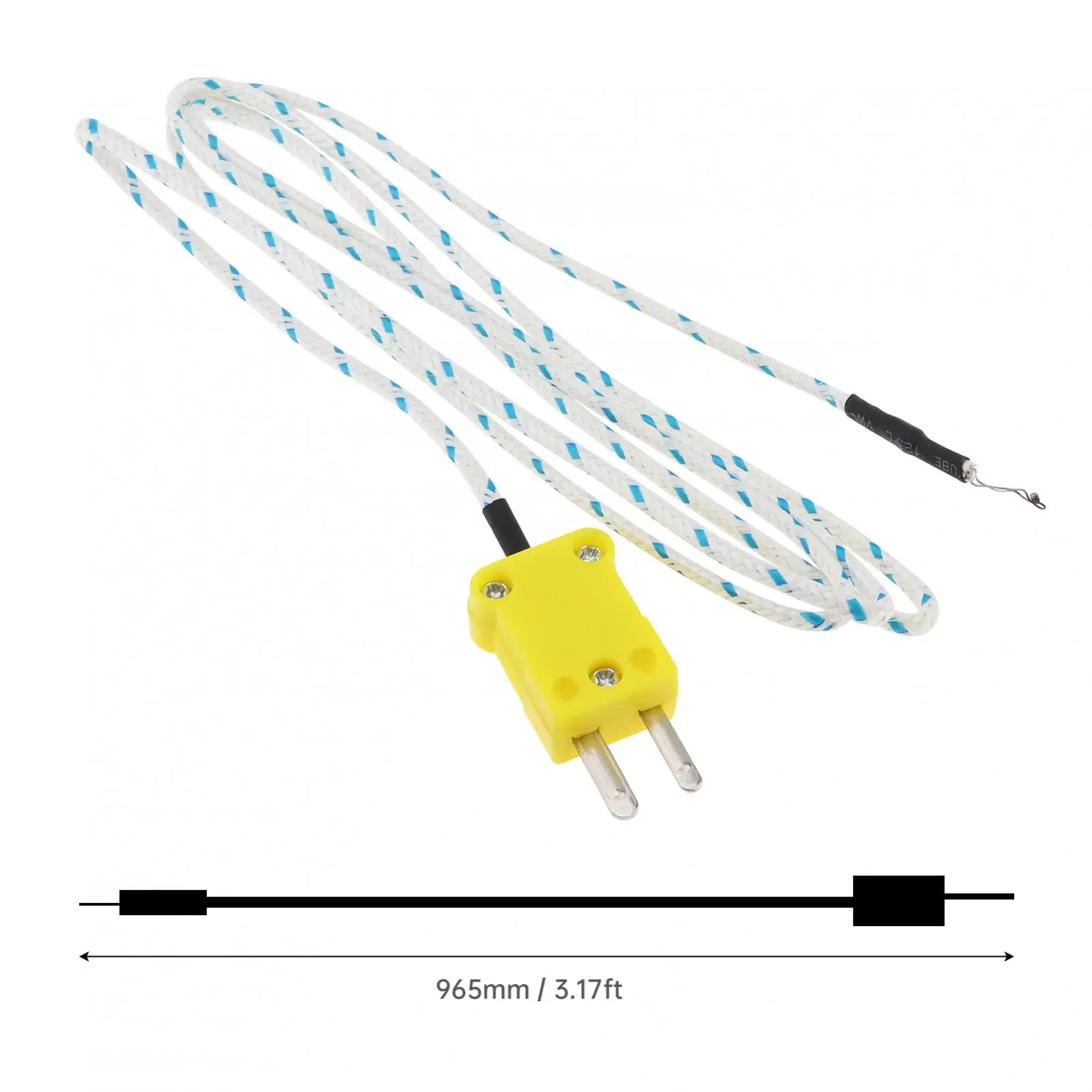 Sonda per termocoppia con sensore di temperatura con testa in metallo tipo K, mini sonda per connettore in filo di rame