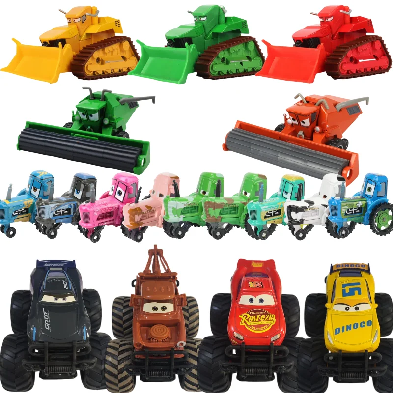 

Cars Pixar Lightning McQueen Piston Cup Rhapsody Matador Bulldozer Truck Mater Harvester 1:55 Diecast Metal Alloy Car Toy ﻿
