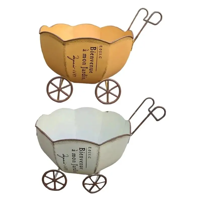 Fall Gourd Plant Pot, Hammered Metal Container with Looped Handles and Four Decorative for Garden Plant Displays D2RD