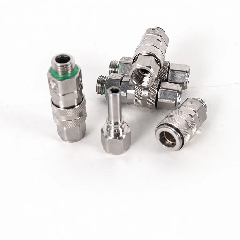 Industrial Stainless Steel Quick Connector High Pressure Garden Sprayer Hose Adapter Direct Flow Anti Tangle Fitting