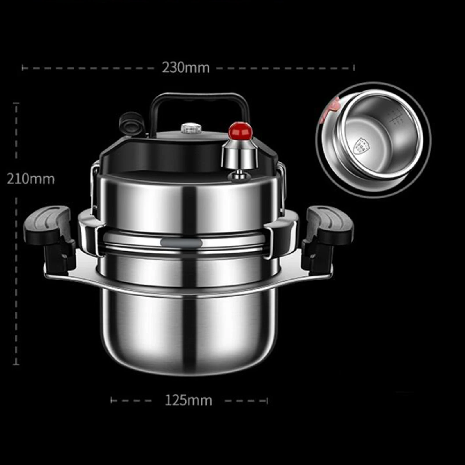 2L Multifunctional Pressure Cooker 5 Minutes Quickly Cooking Easy to Use Multipurpose Outdoor Pressure Rice Cooker Pot