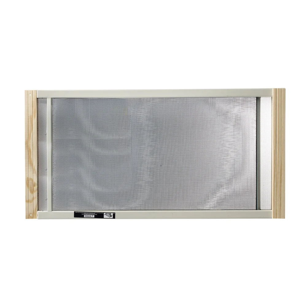 2 Pack Adjustable Window Screen 10 Inch Wood Frame Aluminum Mesh Sliding Windows Insect Protection Airflow 21 to 37 Inch Fit