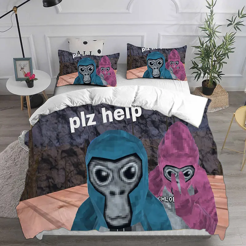 

Gorilla Tag Bedding Sets Comforter Quilt Bed Cover Duvet Cover Pillow Case 2-3 Pieces Sets Kids Adult Size