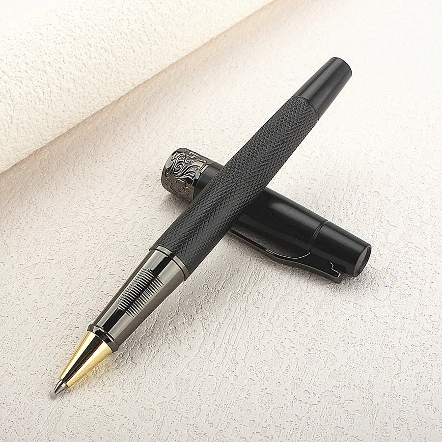 

Роскошная металлическая ручка-роллер для бизнеса, с красивым древесным узором, гладкое письмо, толщина струи 0,5 мм, подарочная ручка для бизнеса и дома