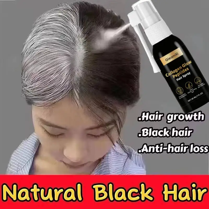 

Gray White Hair Treatment Serum Cover White Hairs To Black Natural Color Repair Spray Anti Loss Hair Restore Healthy Hair Care