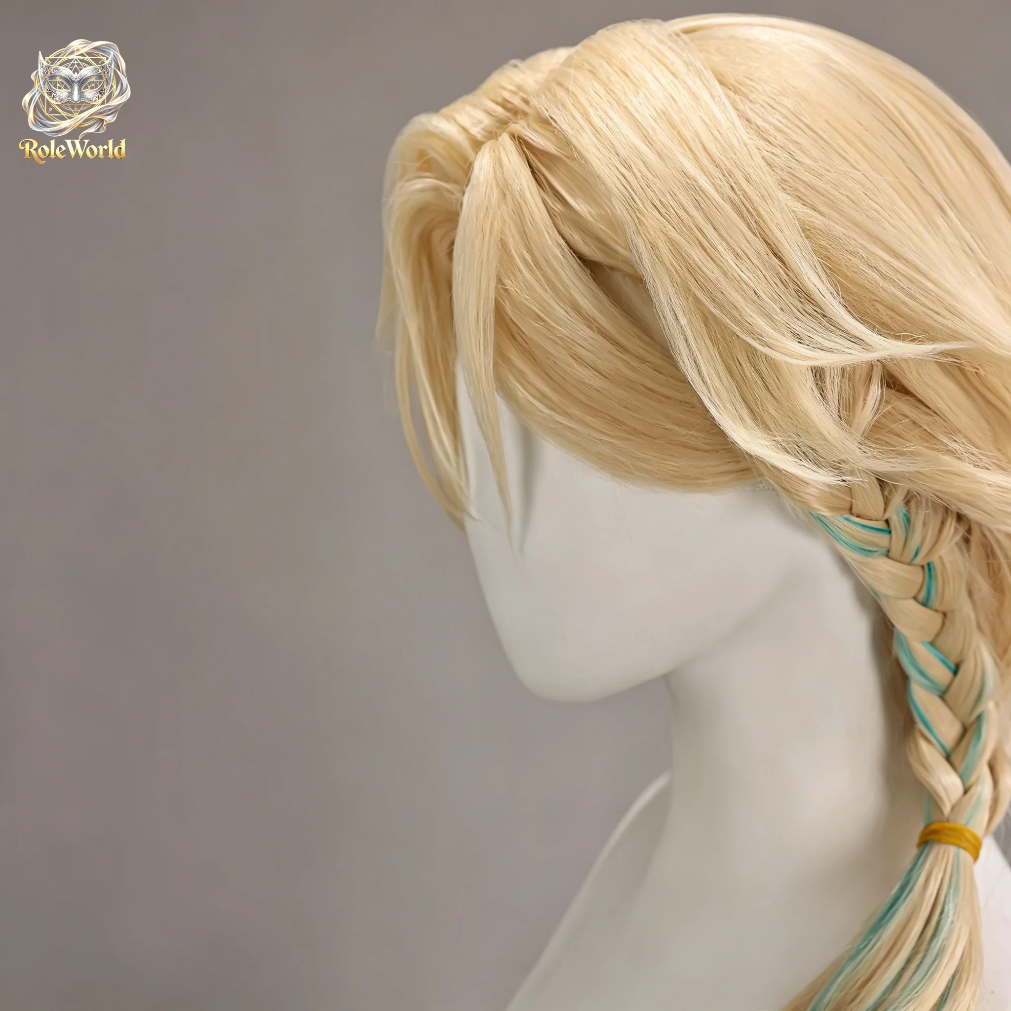 Honkai Star Rail Aventurine Wave Drama Ver Cosplay Wig With Hair Extensions Heat Resistant Hair For Halloween Comic Con Shooting view 6