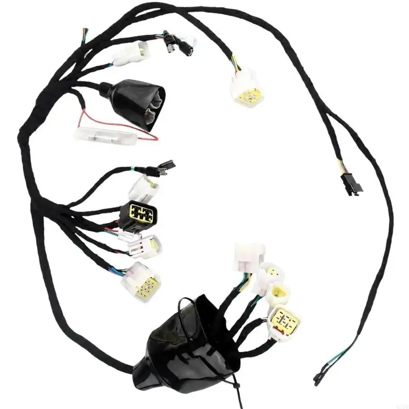M76E Kompletter Elektro-Motorrad-Kabelbaum mit Kupferleitern, Gummi-Außenmantel und angeschlossenen Anschlüssen für LBX – Detail 8