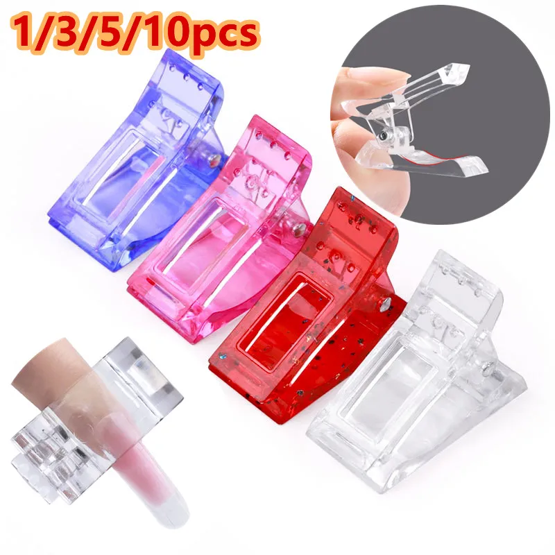 Nail Clips Acrylic Extension Forms Nail Quick Fingernail Extension UV Assistant Tool Nail Tips Clips Nail Art Mold Fixing Clip