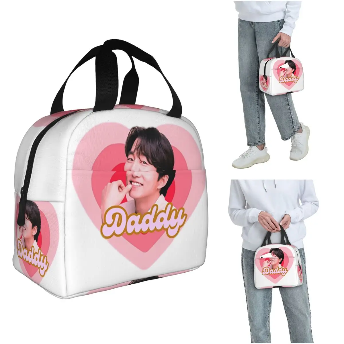 Gong Yoo Insulated Lunch Bag for Women Kids Leakproof Food Boxes Thermal Lunch Box Tote