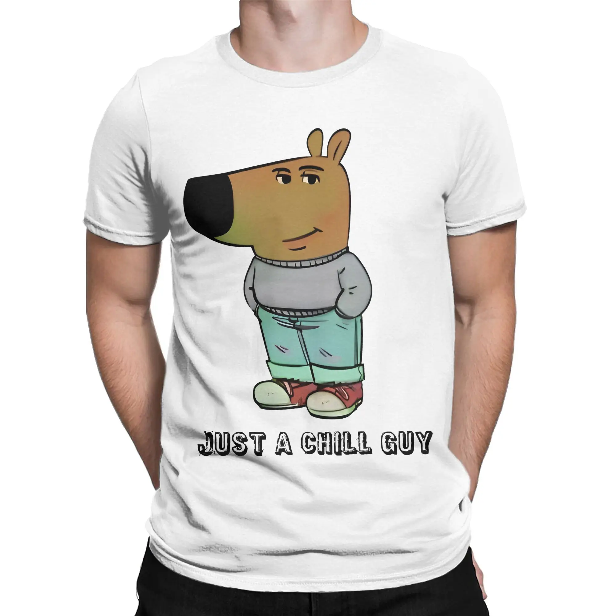 Harajuku I'm Lowkey Just A Chill Guy Tshirts Round Neck Short Sleeve Clothing I'm Lowkey Just A Chill Guy Cotton Tops