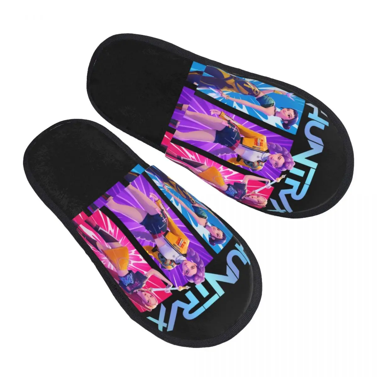 

Женские домашние тапочки с принтом на заказ Kpop Demon Hunter Huntrix для девочек, уютные теплые пушистые тапочки из пены с эффектом памяти, домашняя уличная обувь