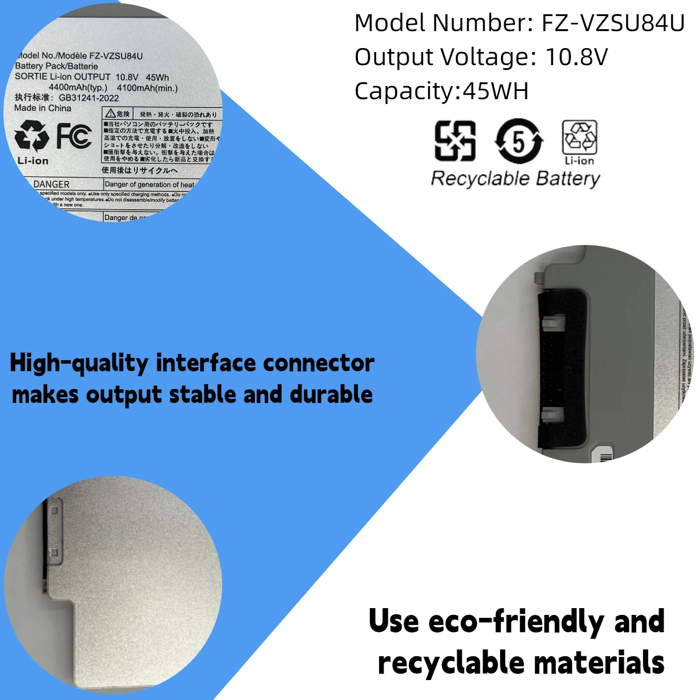 

Аккумулятор для ноутбука FZ-VZSU84U 10,8 В 45 Вт·ч для Panasonic Toughbook G1 FZ-VZSU84A2U FZ-G1 FZ-VZSU84R FZ-VZSU88U, бесплатные инструменты