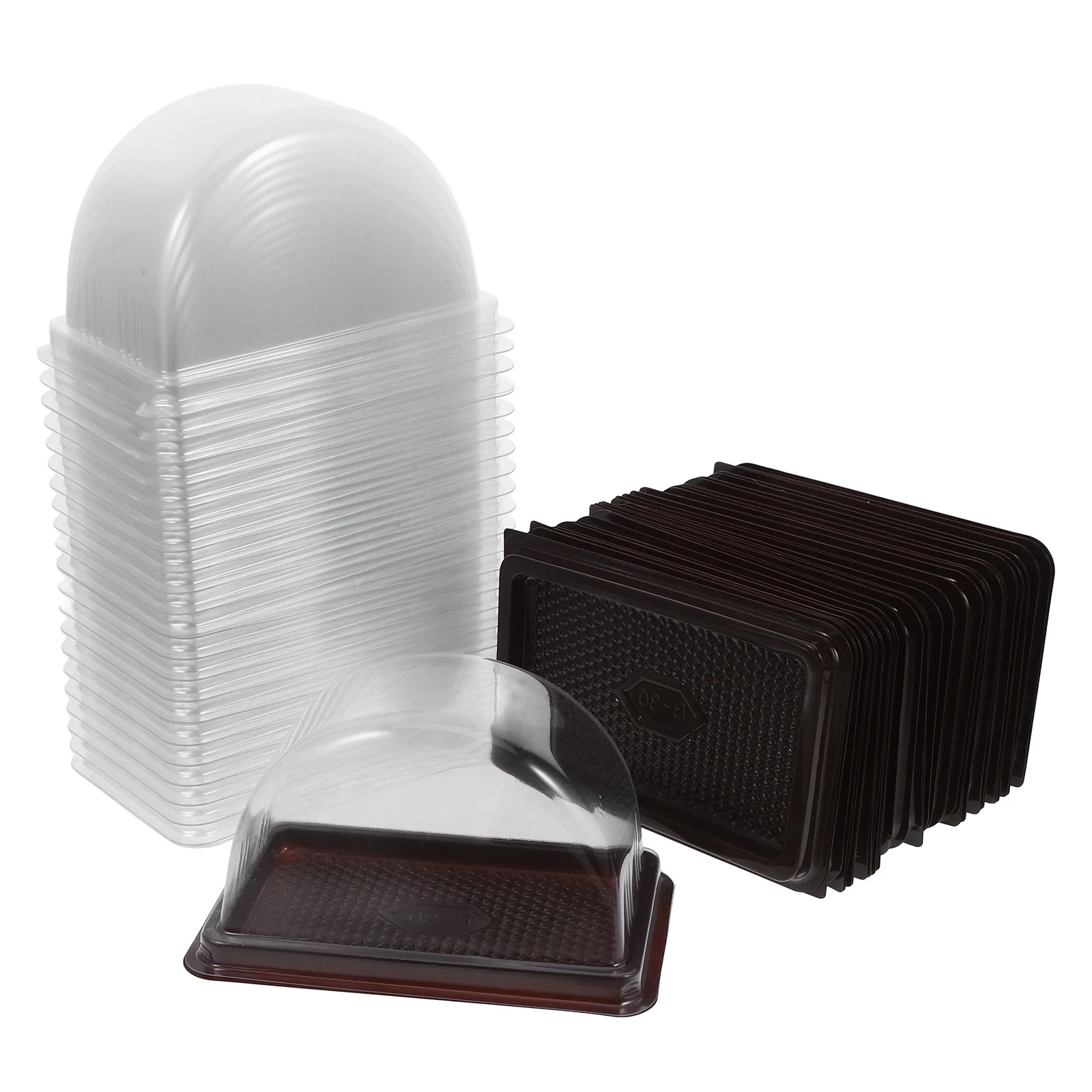 

50 Pcs Mini Cake Boxes Clear Dessert Container Bakery Pastry Containers for Desserts