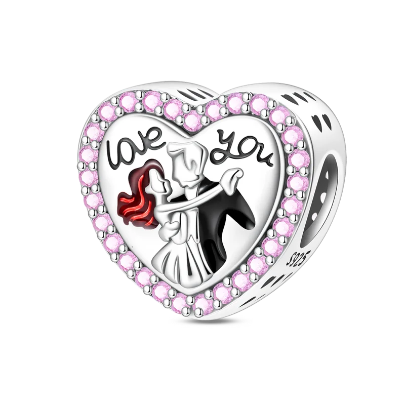 Contas de Prata 925 Rosa para o Dia dos Namorados, Contas Dançantes para o Dia dos Namorados, Compatíveis com Pulseiras, Joias Femininas da Moda, Presentes DIY