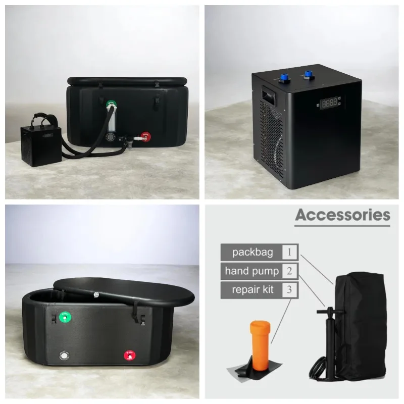 STLF 1/3HP Eco-Friendly Cold Water Chiller Compressor Pump 300L Athlete Recovery Ice Bath Tub Portable Sanyo Compressor R-290