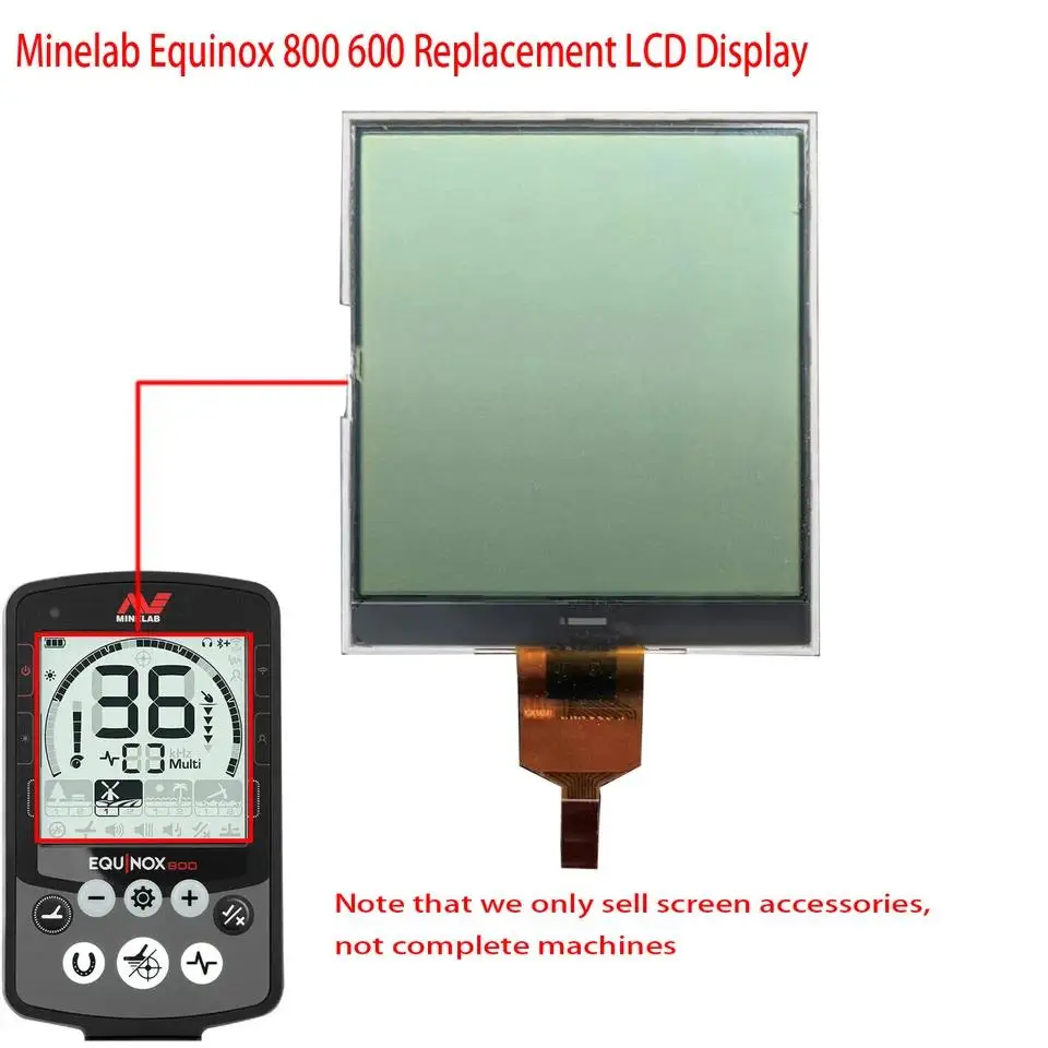 

Minelab Equinox 800 600 LCD Display Replacement Screen Repair Spare