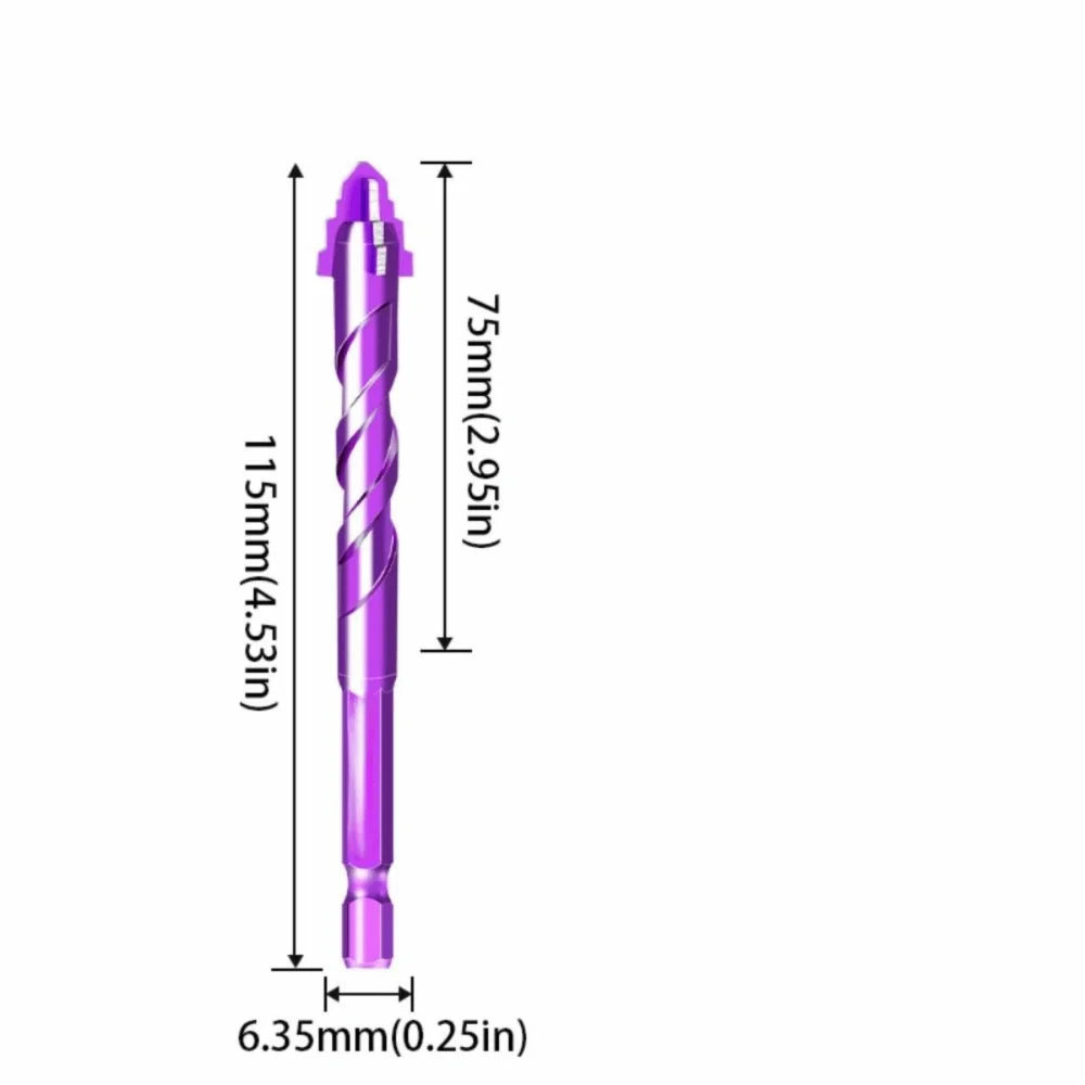High Hardness Multifunctional Tool Set Rust Resistant Four-Flute Four-Edged Sawtooth Drill Bits Eccentric Design Steel Alloy