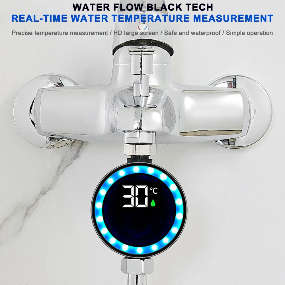 For Comfortable Bathing Bath Smart Thermometer Shower Thermometer Accurate Temperature Measurement Long-lasting Construction