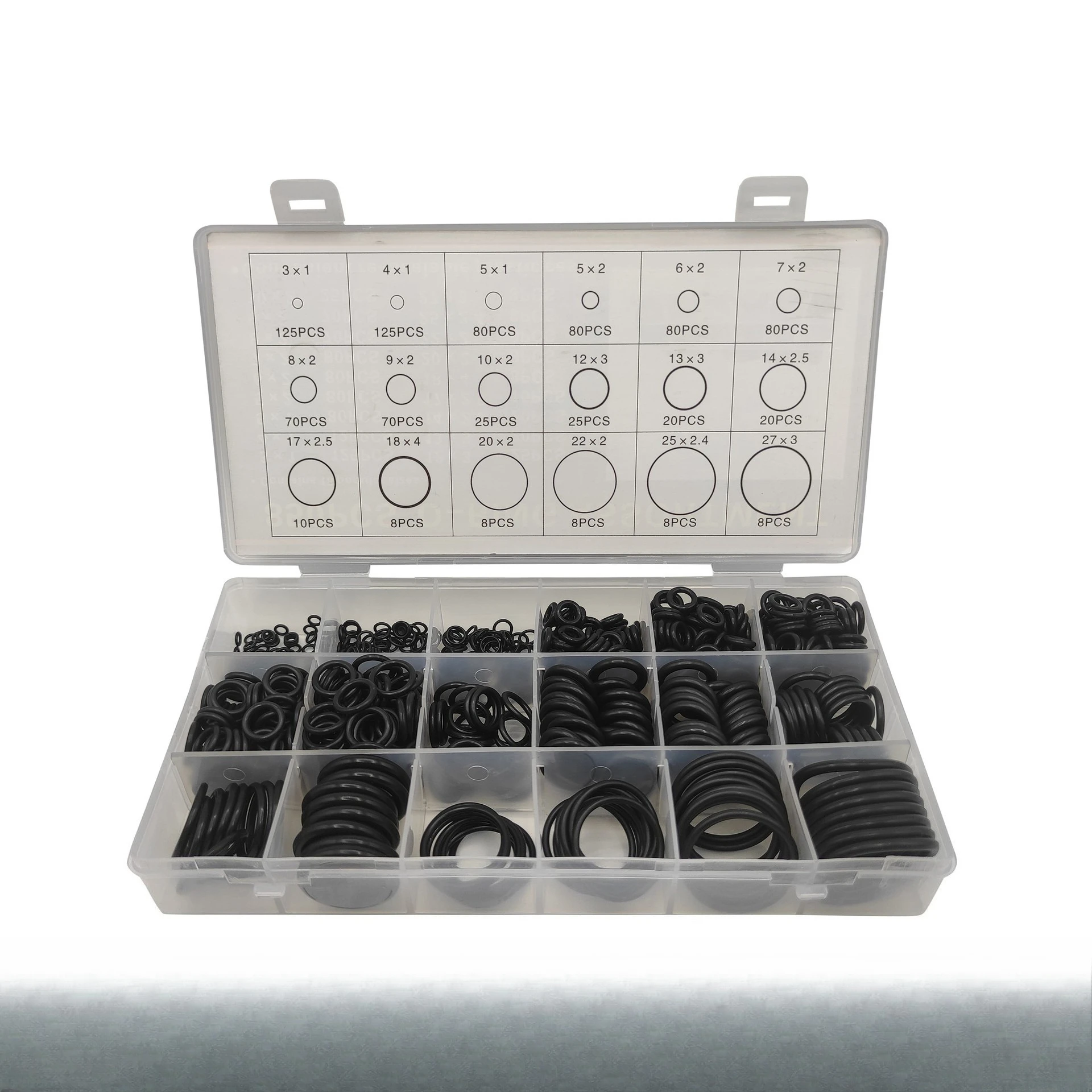 

Набор уплотнительных колец (850 шт.): термостойкие, из нитриловой резины, для защиты от давления