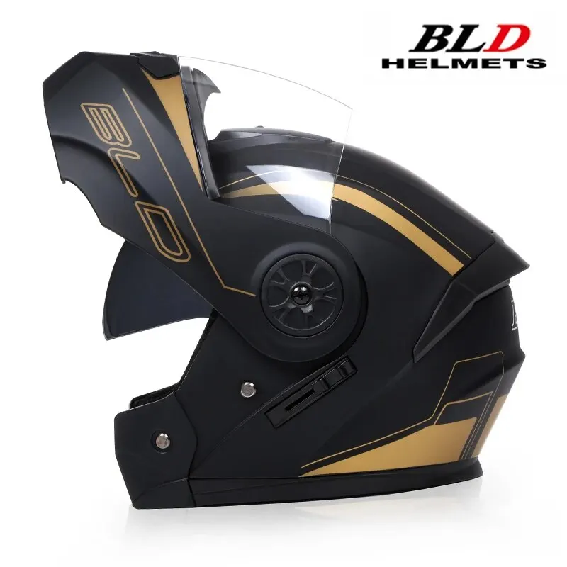 Capacete de Moto Integral Modular Flip Up para Homens e Mulheres