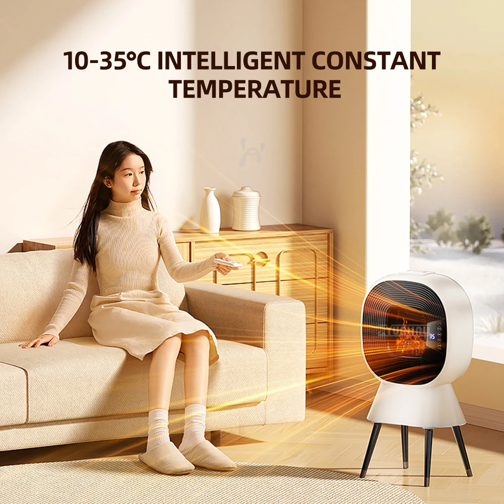 Calentador de chimeneas para sala de estar, chimenea eléctrica de llama simulada, calefacción para baño