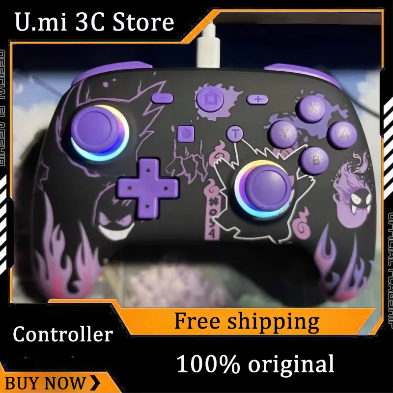 Yuyou Genggui Controller Wireless Bluetooth Six Axis Motion Sensing Game Entertainment Ns Pc Controller With Two Connect Modes