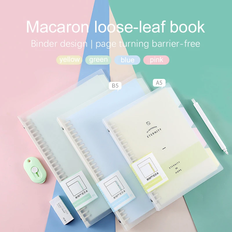 High Quality Binder Notebook A5/B5/A4Loose Leaf Spiral Notebook Paper Diary Removable Simple Thickened Coil Shell Notebook