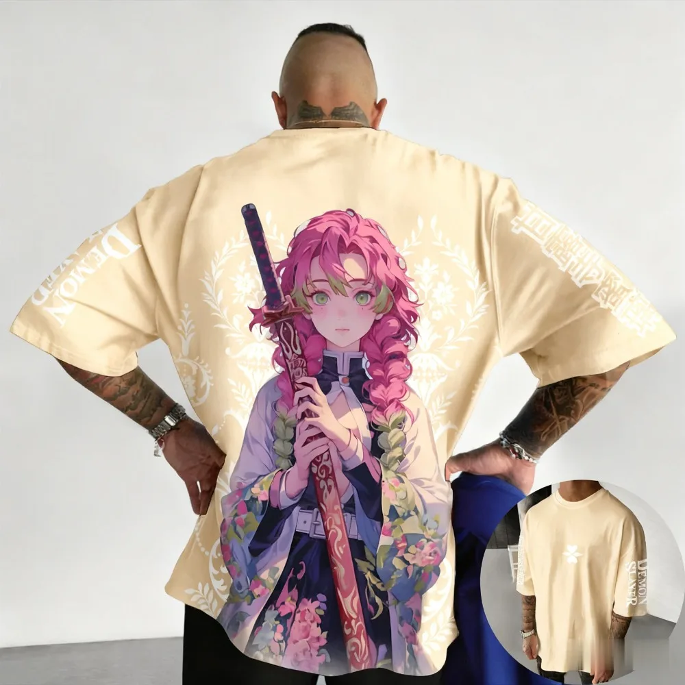 شيطان القاتل ميتسوري كانروجي جديد الصيف حجم كبير تي شيرت الرجال والنساء الأزواج عادية تنوعا التسوق الاتجاه نمط فضفاض #5